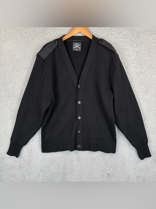 U.S. Military Sweaters - Vintage Military Equipment Corp of America military black commando cardigan